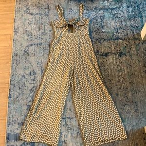 Madewell Floral Tie-Front Wide Leg Jumpsuit. Size 6. Worn Once. Like New.